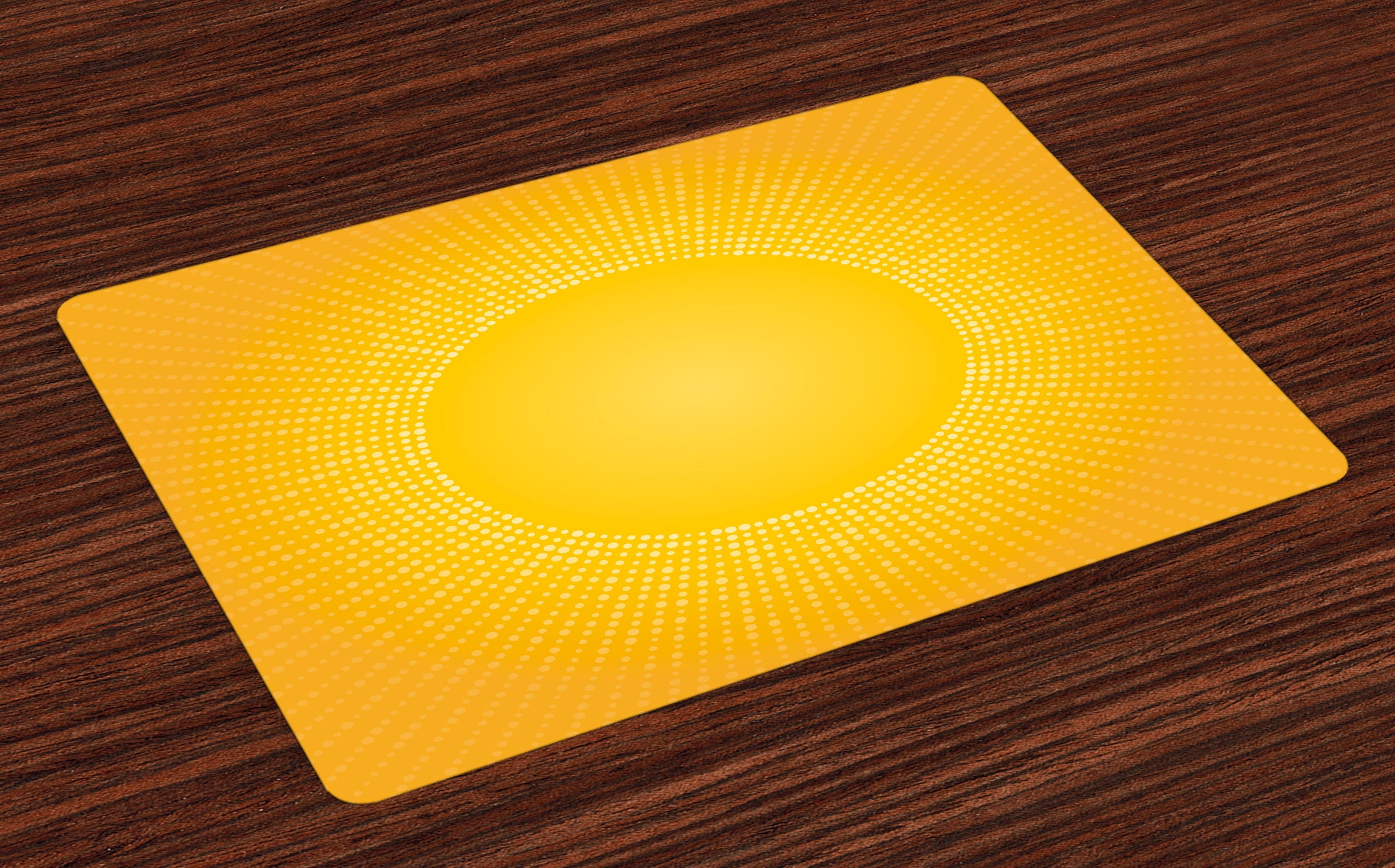 Yellow Placemats Set of 4 Moden Digital Image of the Sun with Sunshine