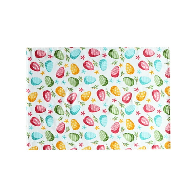 Serviette à Thé en Tissu Imprimé de Pâques Œufs en Coton Vaisselle