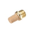 thumbnail image 3 of Brass Exhaust Muffler 1/4" PT Male Thread 19/32" Hex Sintered Air Pneumatic Bronze Muffler w Brass Body Protruding 10pcs, 3 of 3