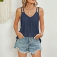 thumbnail image 6 of Womens Shirts Blouse Women's Summer Sleeveless Refreshing Tank Top T-shirt Casual Loose Strap Open Back Tank, 6 of 7