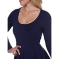 thumbnail image 2 of White Mark Women's Long Sleeve Fit and Flare Dress, 2 of 4