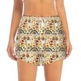 thumbnail image 4 of Lsque Mushrooms And Rainbows Peace Printed Women's Running Shorts with Liner Pockets,Elastic Quick Dry Workout Athletic Gym Yoga Shorts,Womens High Waist Shorts-XX-Large, 4 of 9