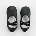 thumbnail image 6 of Willtoo Girls' Leather Ballet Shoes with X Straps for Toddler/Little Kid/Big Kid Black 6.30", 6 of 6