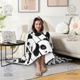 thumbnail image 4 of Black White Panda Wearable Blanket Hoodies for Women Men Adults Soft Cozy Cute Pandas Hooded Blankets for Sofa Office Decor Birthday Gifts 60X80 Inch, 4 of 5