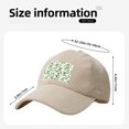 thumbnail image 2 of Baseball Cap Bent Eaves Design 6 Piece Cap Body Breathable Not Hot Plastic Cap Drag For Daily Travel Vacation Watercolor Light Green Leaves (1) Beige, 2 of 8