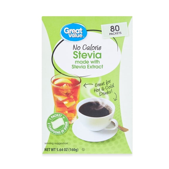 No Calorie Stevia Packets, 80 Count