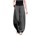 thumbnail image 2 of EaskTriop Womens Summer Casual Beach Pants High Waist Wide Leg Trousers Baggy Comfy Pants with Pockets Lightweight Lounge Palazzo Pants, 2 of 6