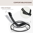 thumbnail image 4 of Auto Beyond Pool Lounger, Outdoor Rocking Lounge Chair for Sunbathing, Pool, Beach, Porch with Pillow & Cool Mesh, Sun Tanning Rocker, Black, 4 of 6