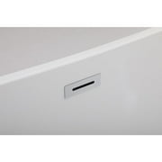 Elegant Kitchen and Bath 67 inch soaking bathtub in glossy white