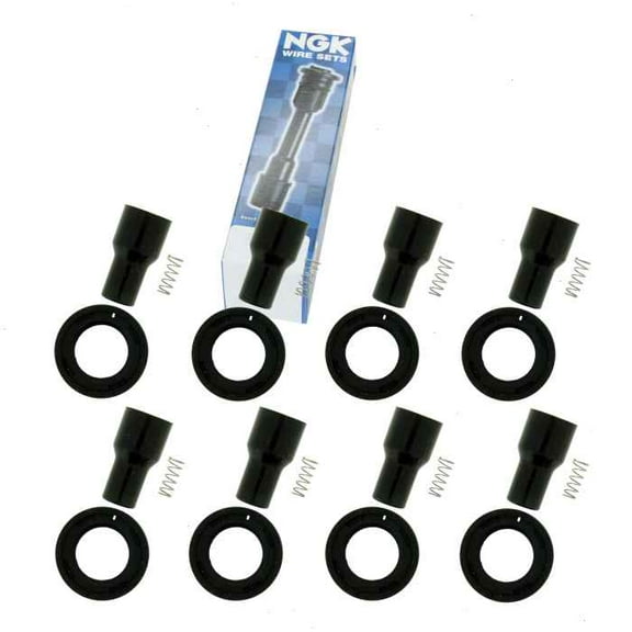 8 pc NGK Ignition Coil Boots compatible with Toyota Land Cruiser 4.7L 5.7L V8 1998-2018