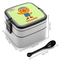 thumbnail image 2 of Noodle y Pals Fiambrera de Doble Capa, Contenedor de Almuerzo Portátil Apilable, Almacenamiento de Alimentos Hermético a Prueba de Fugas, 1000ml, 2 of 6
