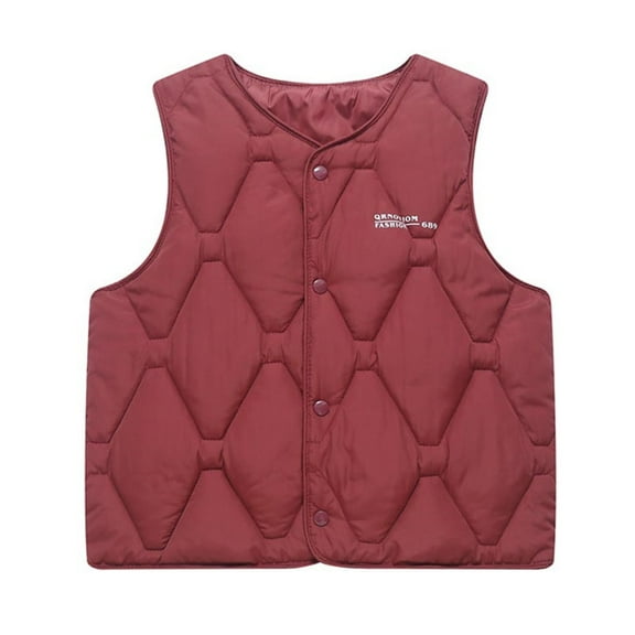 KyCheLot Kids Warm Outerwear Boys Girls Sleeveless Quilted Lightweight Basic Vest Coat 7-15 Years