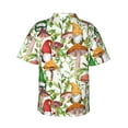 thumbnail image 3 of Kll Men'S Hawaiian Shirt Short Sleeve Button Down Beach Shirts-Mushrooms Gnomes, 3 of 8