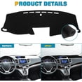 thumbnail image 2 of Xotic Tech Center Console Dashboard Mat Pre-Cut Non-Slip Sunshield Sun Glare Protector Dash Carpet Pad Black Cover Compatible with Honda CR-V CRV 2012-2016, 2 of 9