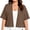 B1-Coffee, variant on Womens Plus Cropped Cardigan Open Front Shrug for Dresses Lightweight Bolero for Summer Red 2X