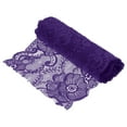 thumbnail image 1 of 7.1 Inch Wide 3 Yard Lace Ribbon Floral Pattern Purple Lace Trim Ribbon for Gift Wrapping, Wedding Decor, 1 of 7