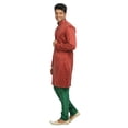 thumbnail image 3 of Saris and Things Pyjama Kurta de Mariage Indien à Rayures Rouges - Tenue Ethnique Indienne pour Hommes, 3 of 5