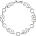 thumbnail image 5 of Sterling Silver Pretzel Circle Bracelet (7.25 X 8) Made In India qg3026-7.25, 5 of 5