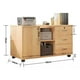 thumbnail image 2 of Archivador con 3 Cajones y Puerta con Cerrojo,Multifunción Gabinete de Almacenamiento,Mueble Organizador Bajo Escritorio para Impresora, Estantes Ajustables,Oficina en Casa, 90x34x59cm, 2 of 7