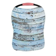 ABPHQTO Vintage Wood Planks Nursing Cover Baby Breastfeeding Infant Feeding Cover Baby Car Seat Cover Infant Stroller Cover Carseat Canopy Breathable