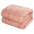 thumbnail image 2 of Chic Home Aurora 5-Piece Ruched Comforter Set, Twin XL, Coral, 2 of 2