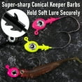 thumbnail image 4 of Dr.Fish 10 Pack Fishing Jig Heads Hook 3D Big Eyes Trout Lure Swim Bait Bass Fresh Saltwater, 4 of 7