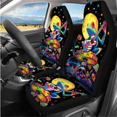 thumbnail image 2 of HUIACONG Car Seat Cover Set, with Car Headrest Covers Key Fob Key Pendant, Frog and Guitar Practical Wear Resistant Car Interior Accessory Kit, 2 of 5