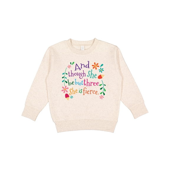 Inktastic 3rd Birthday She is Fierce Girls 3 Year Old Toddler Sweatshirt