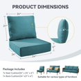 thumbnail image 7 of Unnifurnzi Outdoor Chair Cushions Set of 7-24 x 24 x 6 Inch Patio Furniture Cushions with Water Resistant & Removable Cover Patio Cushions for Outdoor Furniture Chair Sofa Couch-Peacock Blue, 7 of 7