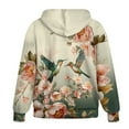 thumbnail image 5 of Renewold Hummingbird Floral Womens Oversized Zip Up Hoodies Fashion Hooded Pullover Jackets Sweatshirts Long Sleeve Y2K Hoodies Fleece Sweaters Hooded Cardigan Fall Winter Clothes, XS, 5 of 7