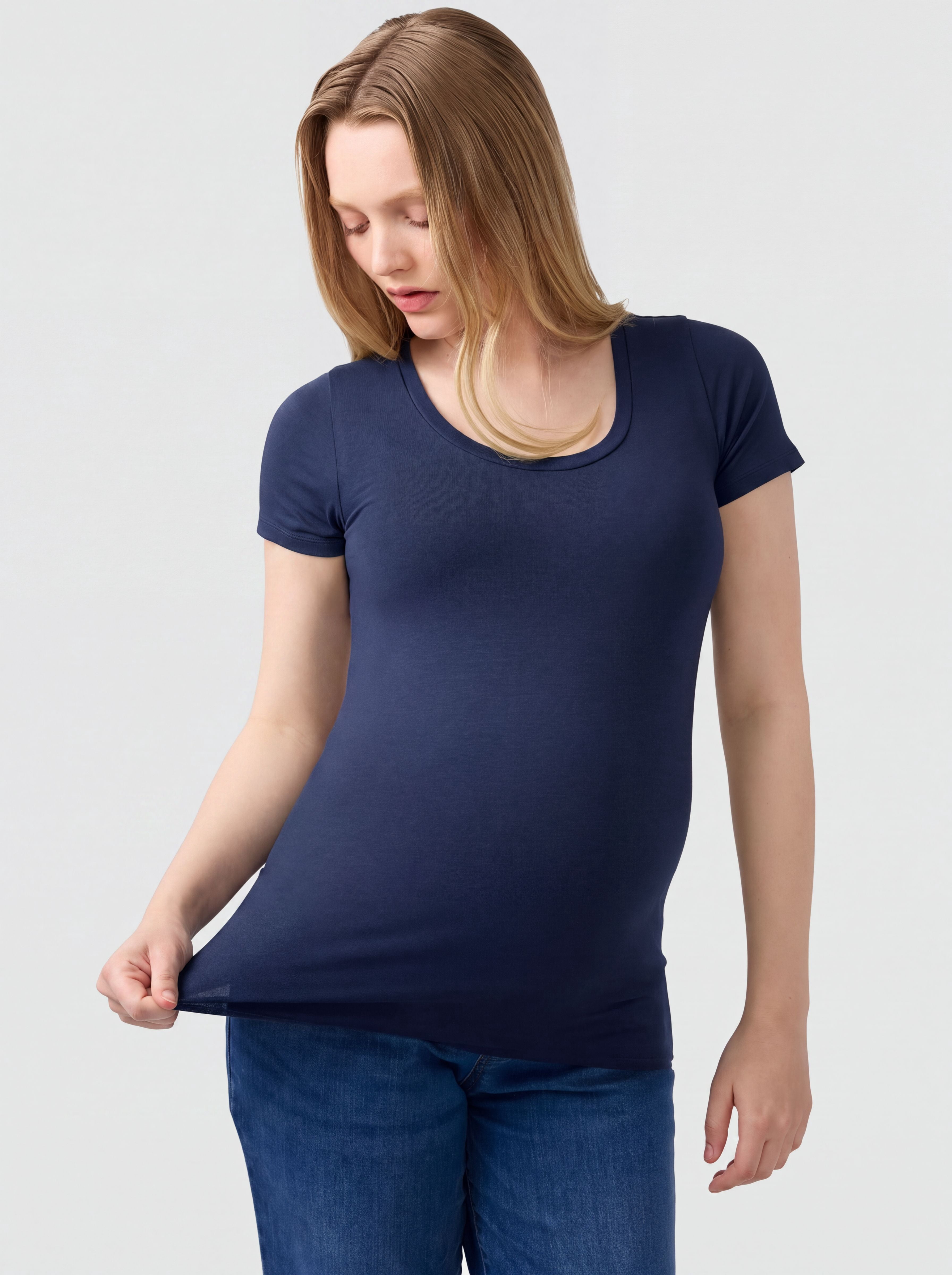 Ingrid & Isabel For Every Belly Women’s Maternity Fitted Scoop Tee, Sizes S-XXL
