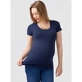 thumbnail image 2 of Ingrid & Isabel For Every Belly Women’s Maternity Fitted Scoop Tee, Sizes S-XXL, 2 of 10