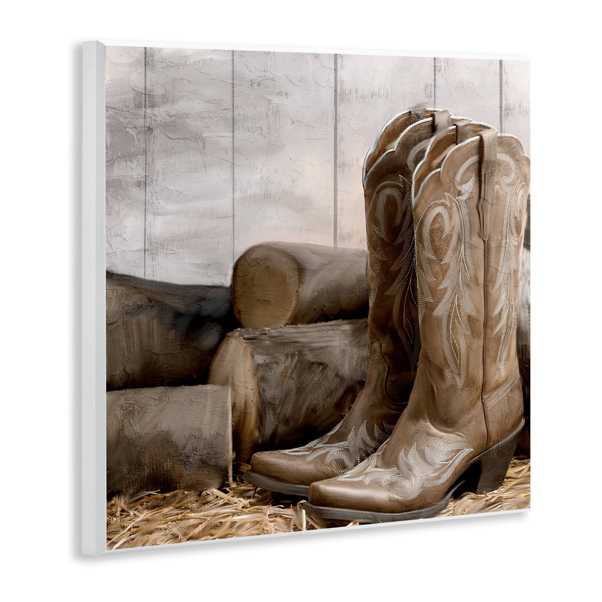 Stupell Industries Kick Off Your Boots Wall Plaque Art, design by Kim Allen