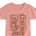 thumbnail image 3 of Marvel Guardians of the Galaxy - Groot Grid - Toddler And Youth Girls Fitted Short Sleeve Graphic T-Shirt, 3 of 5