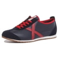 thumbnail image 6 of Munich Osaka 441 Men's Lace Up Leather Retro Inspired Slim Trainers In Navy Size 8.5, 6 of 6