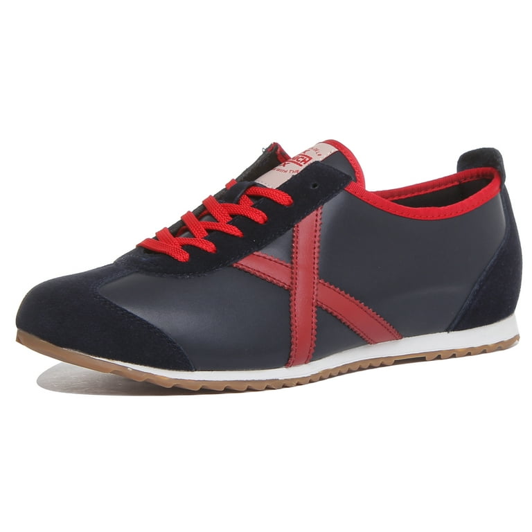 Munich Osaka 441 Men s Lace Up Leather Retro Inspired Slim Trainers In Navy Size 9.5 Walmart