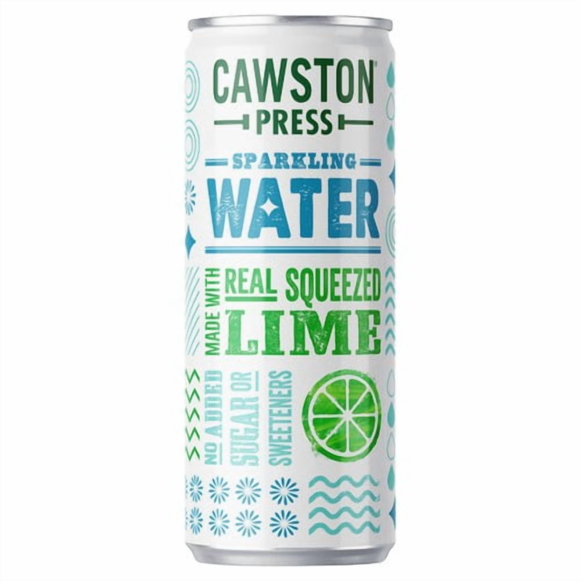 Cawston Press Lime Sparkling Water 4 x 330ml, British Import (Pack of 2)