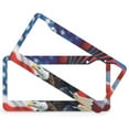 thumbnail image 2 of License Plate Frame Bald Eagle with American Flag Car License Plate Frame 2 Pieces Patriotic July 4th Quality Aluminum License Plate Cover for Men/Women, 2 of 6
