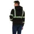 thumbnail image 2 of Bass Creek Outfitters Men's Fleece Hi Vis Full Zip up Work Hoodie, Sizes M-2XL, 2 of 4