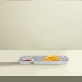thumbnail image 1 of RUNROTOO 1Pcs Assiette Divisée en Acier Inoxydable 304 Argent pour Servir Nourriture Restaurant, 1 of 8