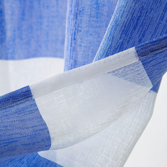 ETEREAUTY Multi Use Door Curtain with Blue White Stripes Perfect for Home and Shop