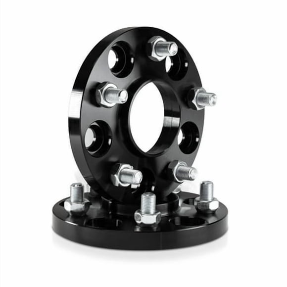 Customadeonly Entretoises de Roue Forgées 5X114.3 pour 370Z 350Z 240Sx 300Zx Gtr Murano Maxima Sentra (2 Pcs 15Mm Épais Noir) Entretoises de Roue pour Q60 G37 G35 Hubcentric 5X4.5 66.1Mm Alésage M12X1.25 Crampons