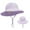 Light Purple, variant on WOYY Baby UPF 50+ Sun Hat Wide Brim Cotton Breathable Bucket Hats Adjustable Fisherman Hat