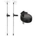 thumbnail image 2 of Haofy Solar Light, Color Changing With 4 Connecting Rods Stainless Steel + Plastic Lawn Light, For Paths Lawns Balconies Stairs Corridors Courtyards, 2 of 8