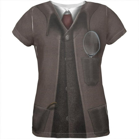 Halloween Sherlock Holmes Costume All Over Womens T Shirt