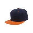 thumbnail image 1 of Top Headwear Flat Bill Adjustable Snapback Cap - Navy/Orange, 1 of 2