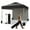 Black, variant on TROPOW 10x10ft Pop Up Canopy Tent with 1 Sidewall, Portable Instant Commercial Canopy Patio Tent with Vented Top Roller Bag 4 Sandbags 4 Ropes and 8 Tent Stakes, Black