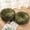 Olive, variant on Round Throw Pillow Set of 2 – Decorative Velvet Ruched Pumpkin Pillows with Button Center, Soft Handmade Cushions for Couch Sofa Bed Farmhouse Vintage Rustic Decor, 14.5" R, Navy