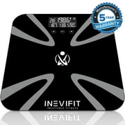 INEVIFIT Body Fat Scale with Digital Body Composition Analyzer, Body Weight, BMI & more - Black