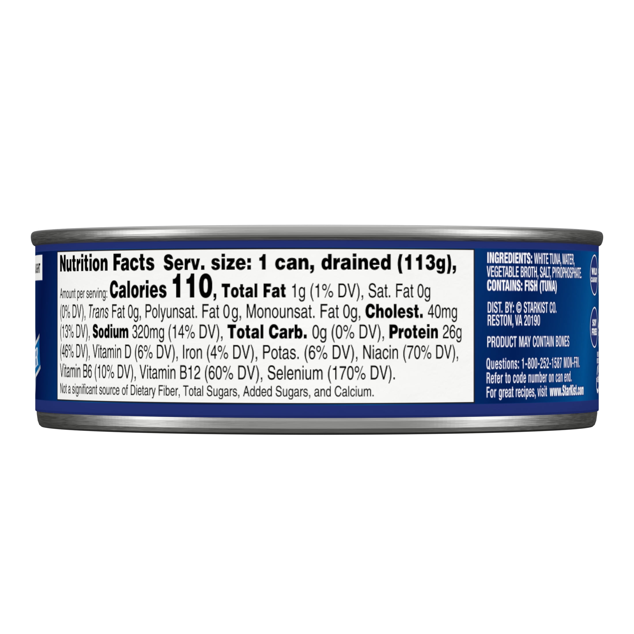 (3 pack) StarKist Solid White Albacore Tuna in Water, Wild Caught, 26g Protein, 5 oz Can